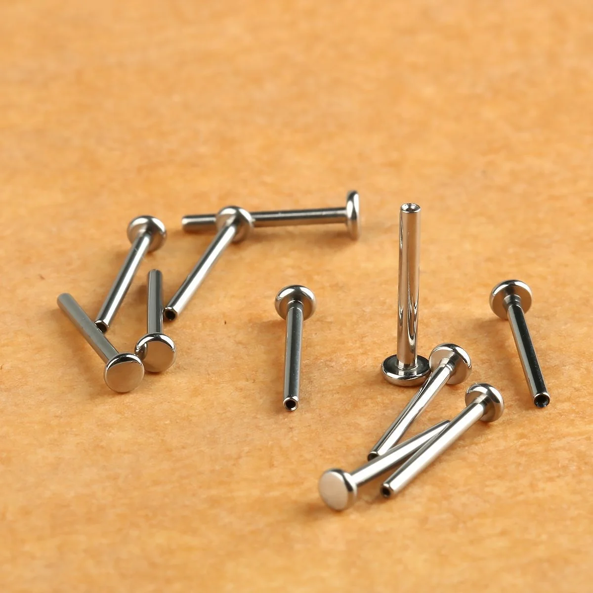 ASTM F136 Titanium 18G Labret Stud For Lip Or Cartilage Piercing - Image 2