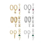 316L Surgical Steel CZ Piercing Earring For Ear Piercing