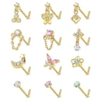 316L Surgical Steel Butterfly Nose Stud For Nose Piercing