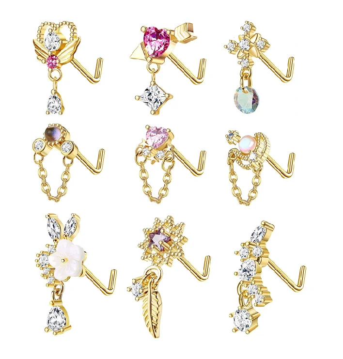 316L Surgical Steel Butterfly Nose Stud For Nose Piercing - Image 3