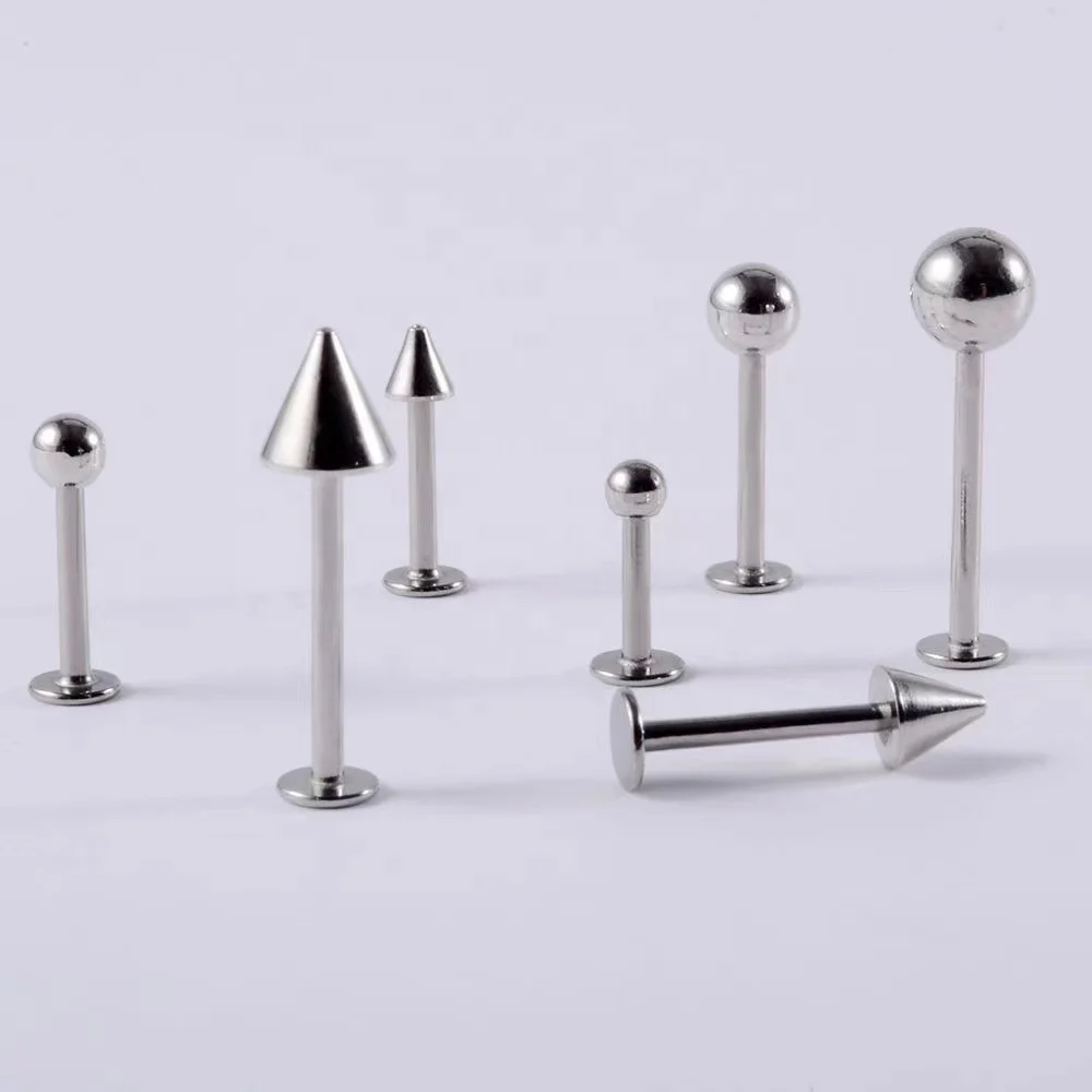 ASTM F136 Titanium Externally Threaded Labret Stud For Lip Or Cartilage Piercing - Image 3