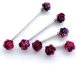 316L Surgical Steel Butterfly Flower Industrial Barbell For Industrial Piercing
