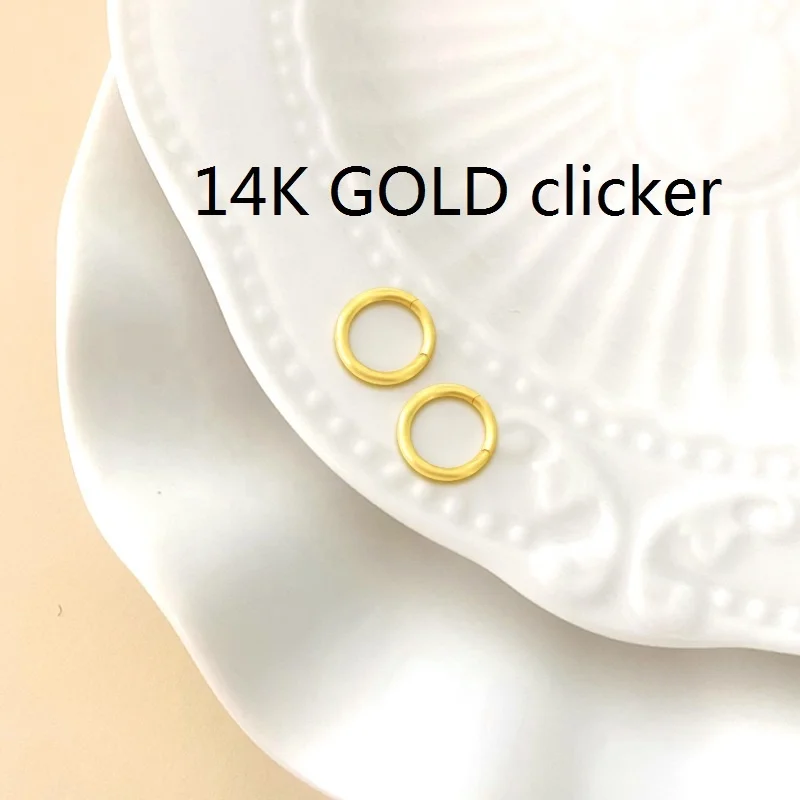 14K Solid Gold Nose Ring For Nose Piercing - Image 2