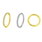 14K Solid Gold Nose Ring For Nose Piercing