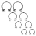 Fake 16G Externally Threaded Labret Stud For Lip Or Cartilage Piercing
