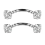 ASTM F136 Titanium 16G Internally Threaded Labret Stud For Lip, Cartilage Or Tragus Piercing