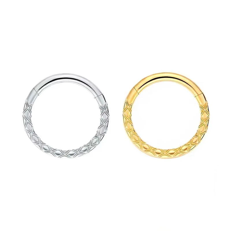 ASTM F136 Titanium 16G Segment Clicker Ring For Septum Or Nose Piercing