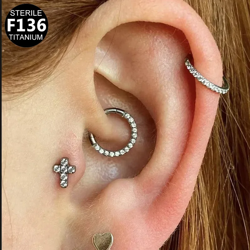 ASTM F136 Titanium 16G Segment Clicker Ring For Septum Or Nose Piercing - Image 2