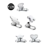 ASTM F136 Titanium 16G Heart Cross Dermal Anchor For Dermal Piercing