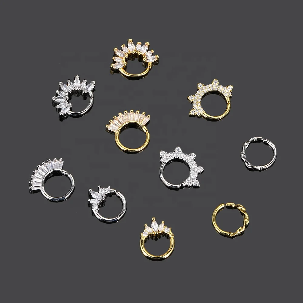 316L Surgical Steel 16G CZ Piercing Earring For Ear Piercing