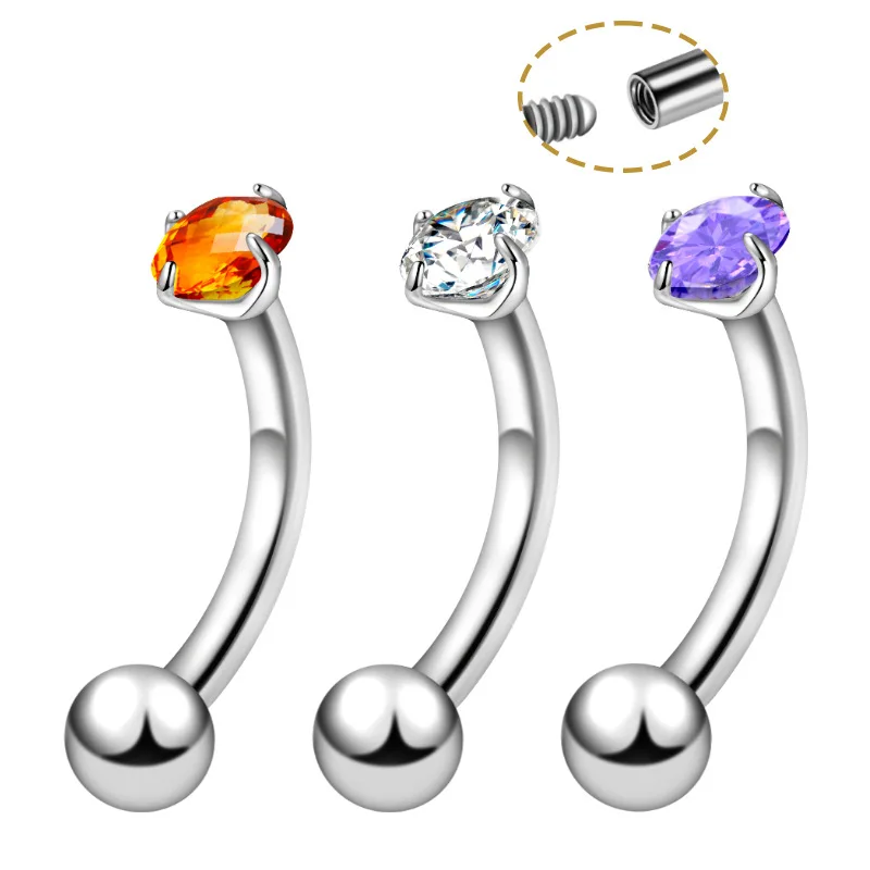 ASTM F136 Titanium 16G Eyebrow Ring For Eyebrow Piercing - Image 2