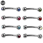 ASTM F136 Titanium 16G Eyebrow Ring For Eyebrow Piercing