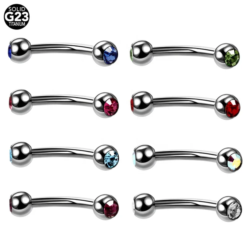 ASTM F136 Titanium 16G Eyebrow Ring For Eyebrow Piercing