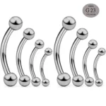 ASTM F136 Titanium 16G Eyebrow Ring For Eyebrow Piercing