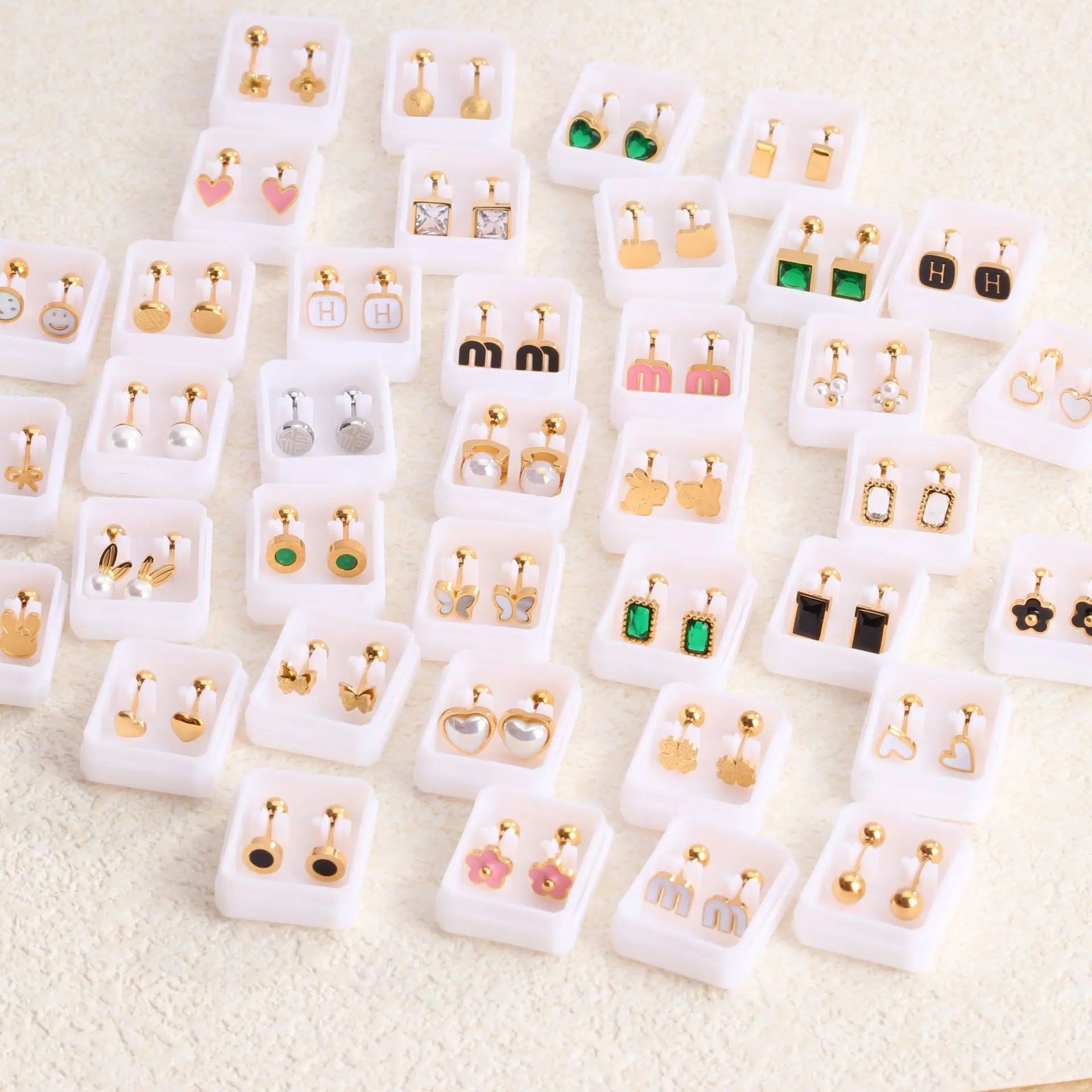 18K Solid Gold Piercing Earring For Ear Piercing - Image 2