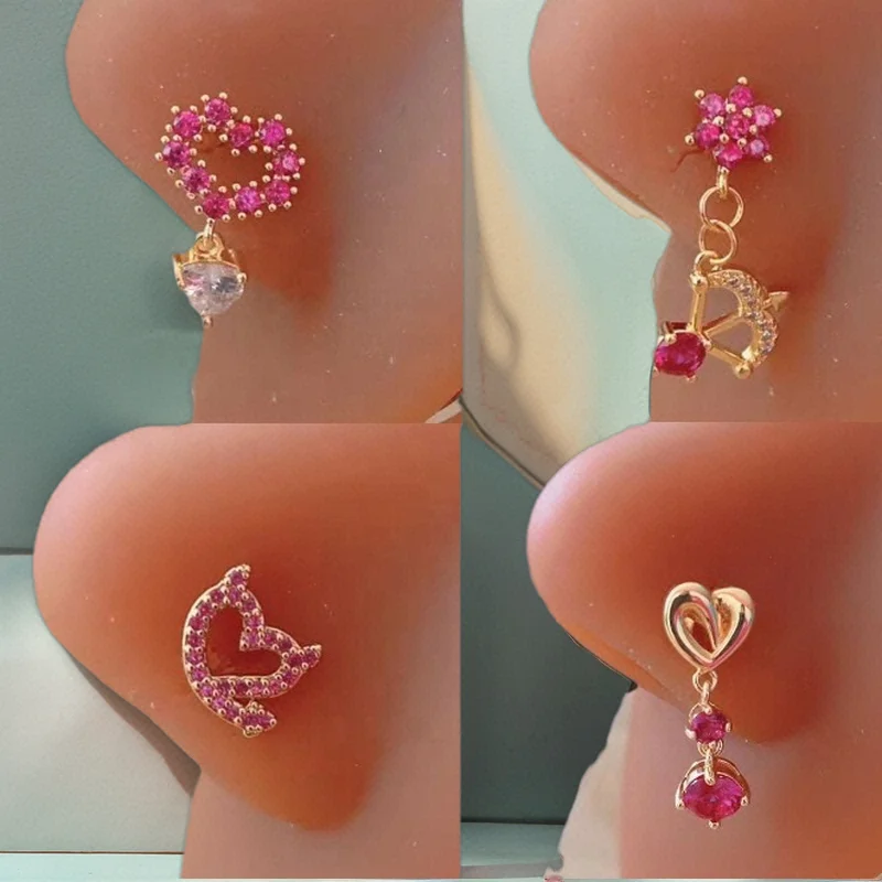 18K Solid Gold Horseshoe Ring For Septum, Ear Or Lip Piercing - Image 2