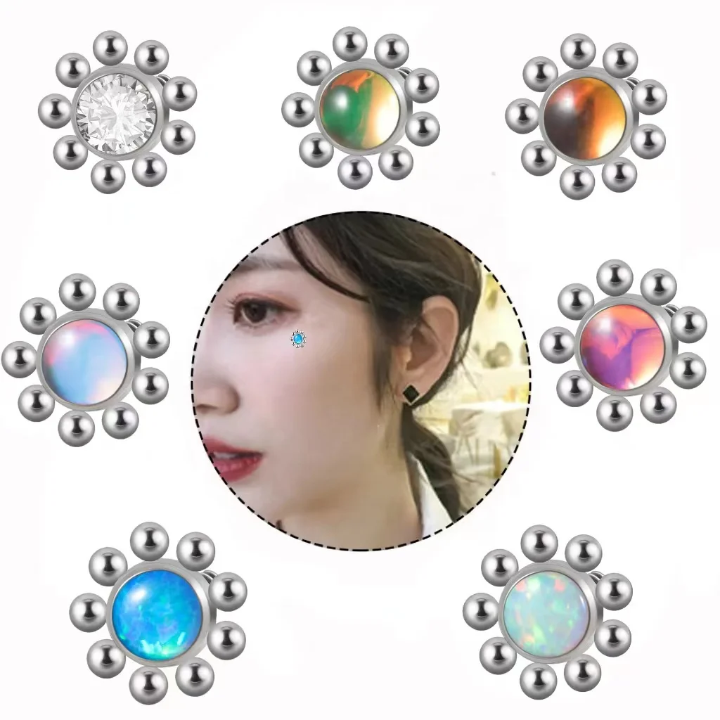 ASTM F136 Titanium Flower Sun Dermal Anchor For Dermal Piercing - Image 2