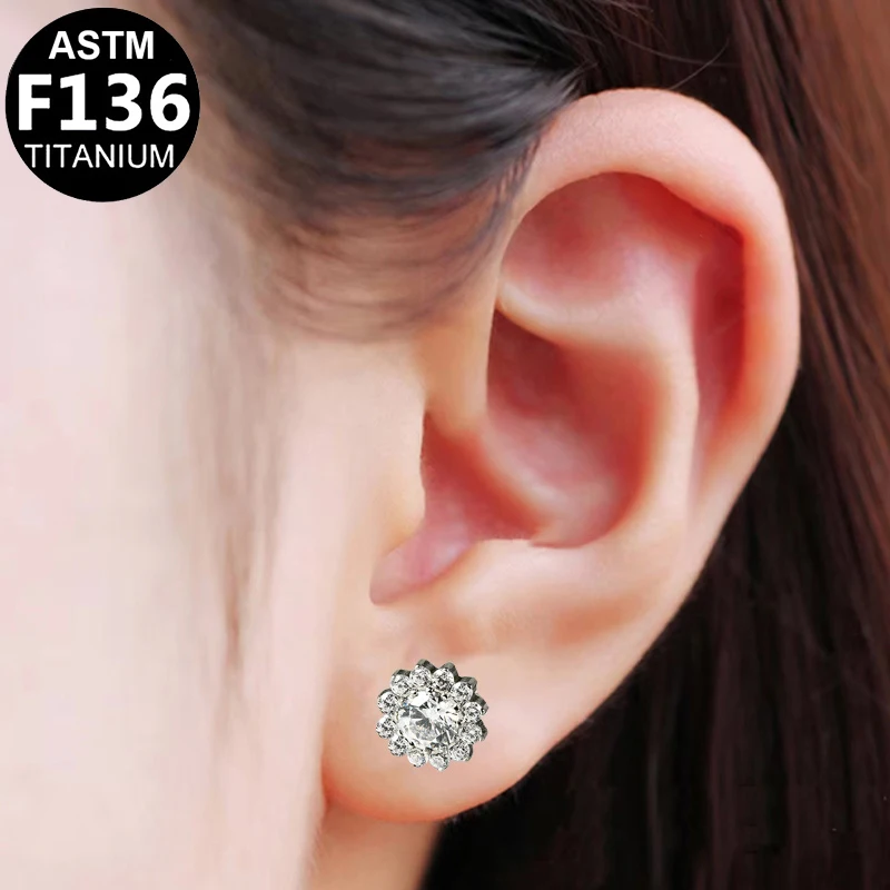 ASTM F136 Titanium Piercing Earring For Ear Piercing - Image 2
