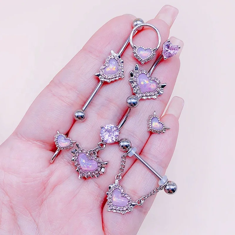 316L Surgical Steel Belly Button Ring For Navel Piercing - Image 2