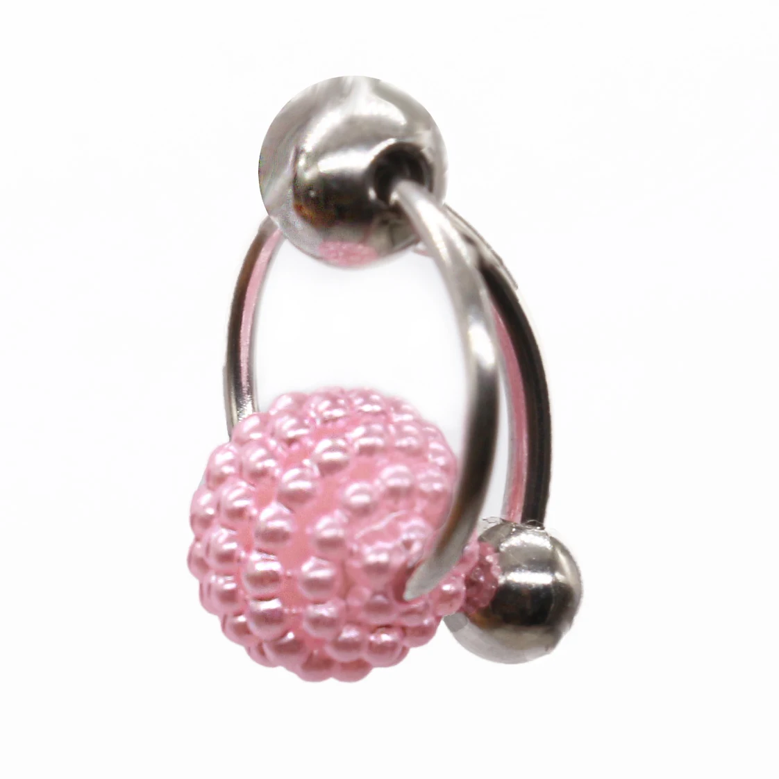 316L Surgical Steel Pearl Belly Button Ring For Navel Piercing