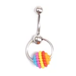 316L Surgical Steel Pearl Bow Genital Piercing Ring For Genital Piercing