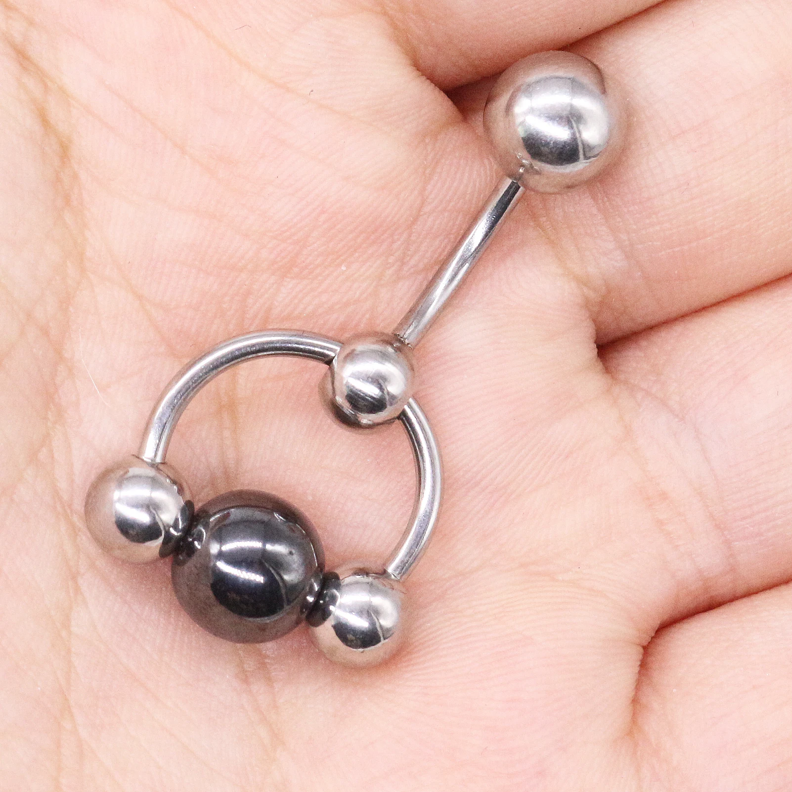 316L Surgical Steel Belly Button Ring For Navel Piercing - Image 2