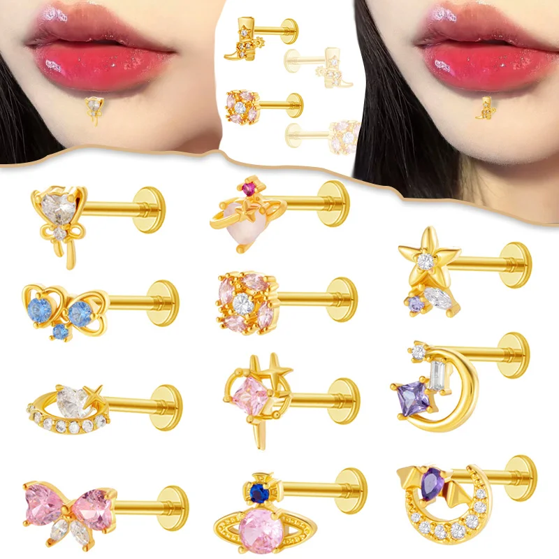 316L Surgical Steel Bow Cartilage Stud For Cartilage Or Helix Piercing