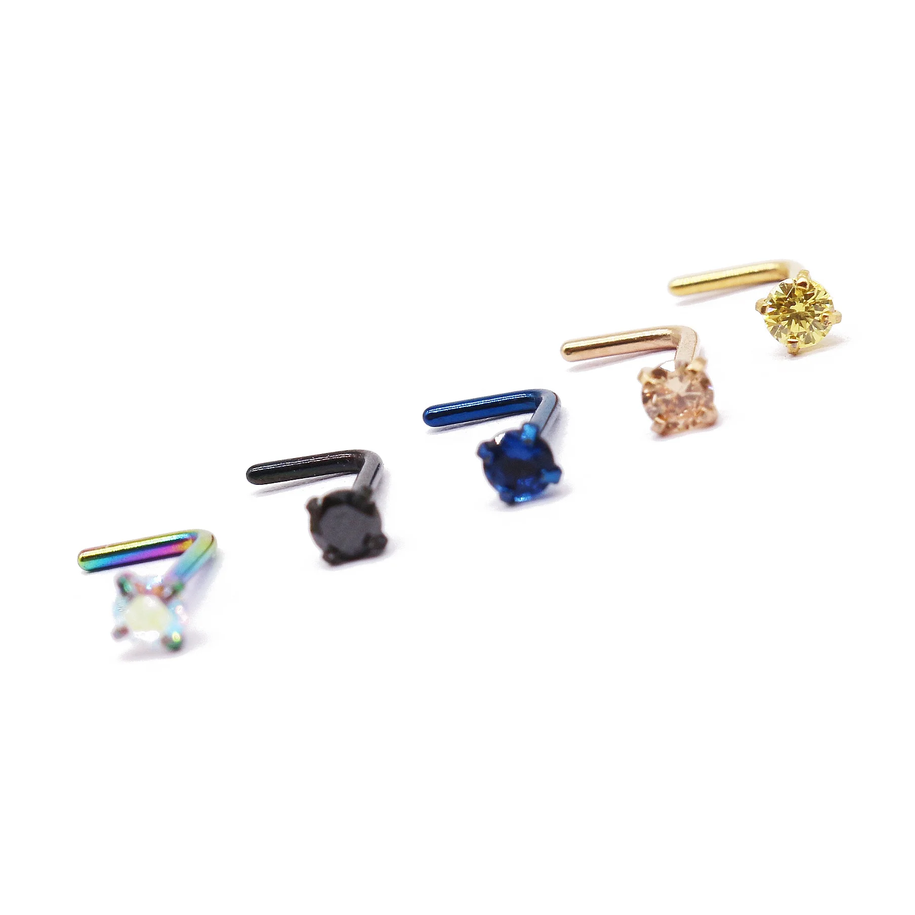 316L Surgical Steel CZ Nose Stud For Nose Piercing - Image 2