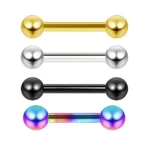 316L Surgical Steel 14G Bow Nipple Ring For Nipple Piercing