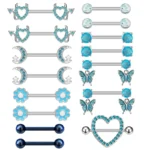 316L Surgical Steel Butterfly Barbell