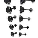 316L Surgical Steel 18G CZ Barbell