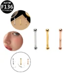 ASTM F136 Titanium Nose Ring For Nose Piercing