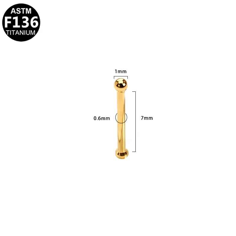 ASTM F136 Titanium Nose Ring For Nose Piercing - Image 2