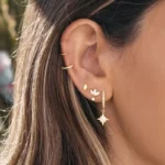ASTM F136 Titanium Star Cartilage Stud For Cartilage Or Helix Piercing