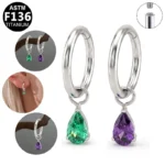 ASTM F136 Titanium Segment Clicker Ring For Septum Or Nose Piercing