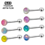 ASTM F136 Titanium Tongue Ring For Tongue Piercing
