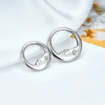 ASTM F136 Titanium Opal Segment Clicker Ring For Septum Or Nose Piercing