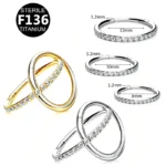 ASTM F136 Titanium Nose Ring For Nose Piercing