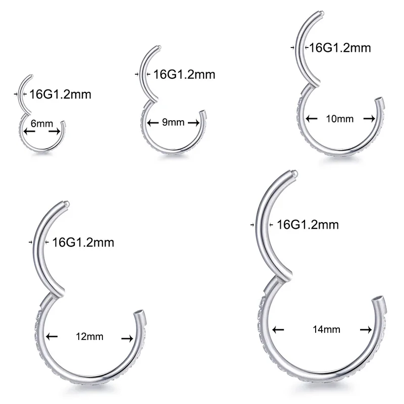 ASTM F136 Titanium Nose Ring For Nose Piercing - Image 2