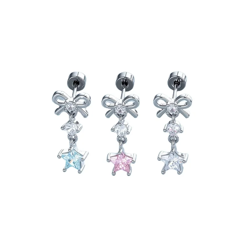 ASTM F136 Titanium Bow Cartilage Stud For Cartilage Or Helix Piercing