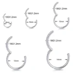 ASTM F136 Titanium 20G Nose Ring For Nose Piercing
