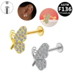 ASTM F136 Titanium Butterfly Piercing Jewelry