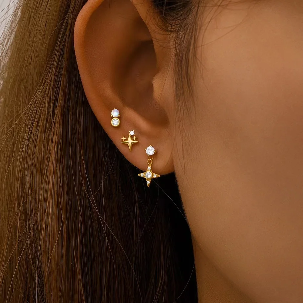 925 Silver Cartilage Stud For Cartilage Or Helix Piercing - Image 2