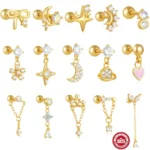 925 Silver Cartilage Stud For Cartilage Or Helix Piercing