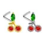 316L Surgical Steel Butterfly Flower Nose Stud For Nose Piercing