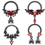 316L Surgical Steel Segment Clicker Ring For Septum Or Nose Piercing