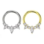 316L Surgical Steel Segment Clicker Ring For Septum Or Nose Piercing