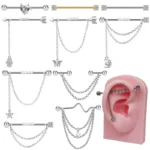 316L Surgical Steel Heart Bow Barbell