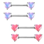 316L Surgical Steel Heart Nipple Ring For Nipple Piercing