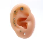 316L Surgical Steel CZ Piercing Earring For Ear Piercing